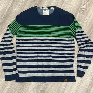 Mexx Men's Nautical Striped Long Sleeve T-Shirt - Navy, Green, Gray